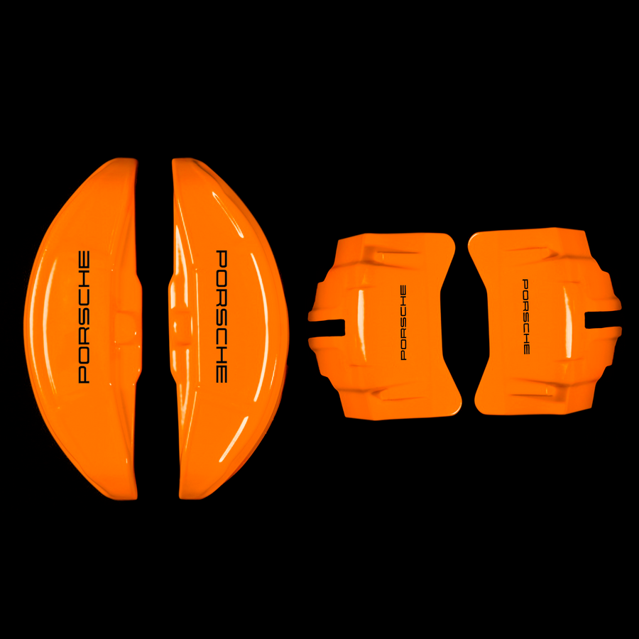 Custom Brake Caliper Covers for Porsche in Orange Color – Set of 4 + Warranty