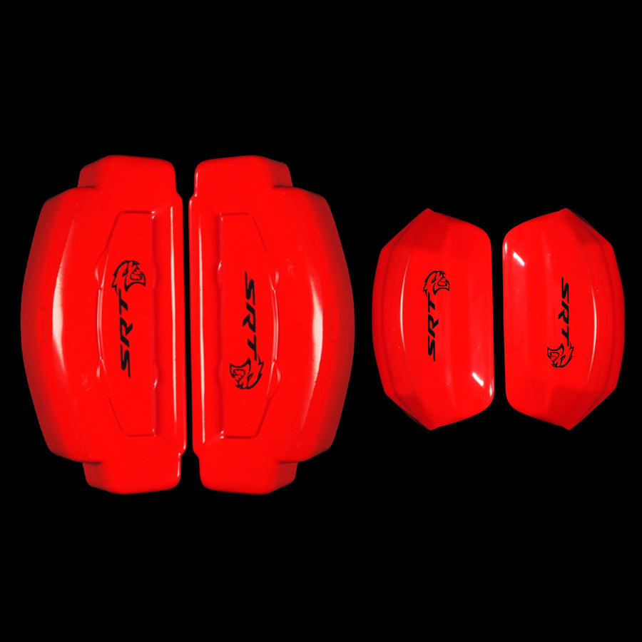 Brake Caliper Covers for Jeep Grand Cherokee 2014-2022 – SRT Style in Red Color – Set of 4 + Warranty