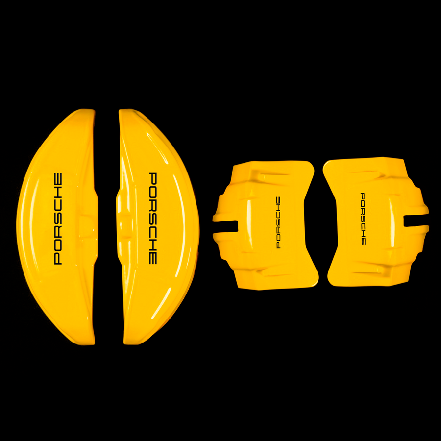 Custom Brake Caliper Covers for Porsche in Yellow Color – Set of 4 + Warranty