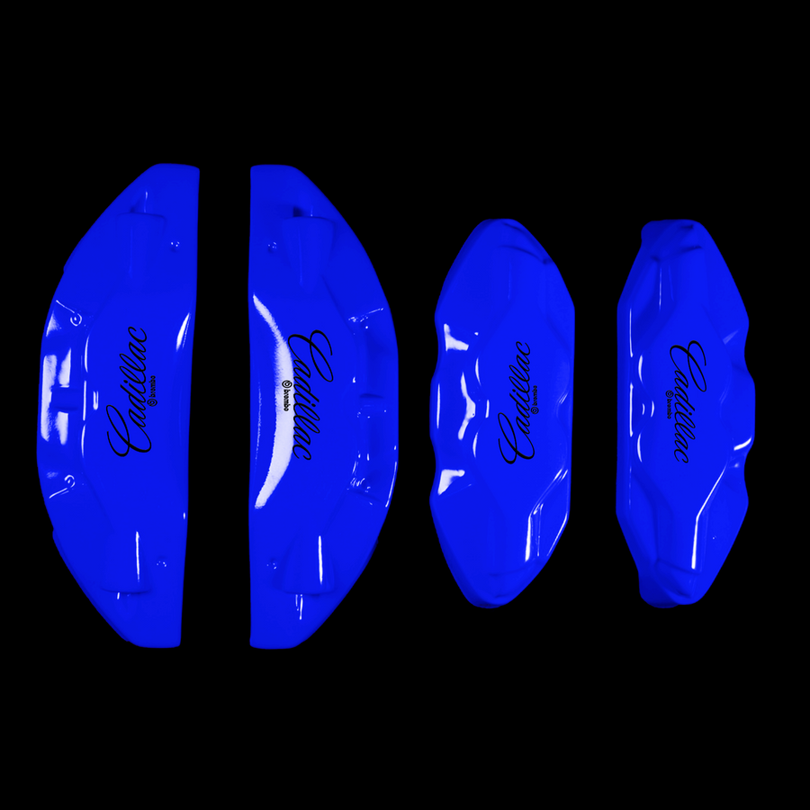 Custom Brake Caliper Covers for Cadillac in Blue Color – Set of 4 + Warranty