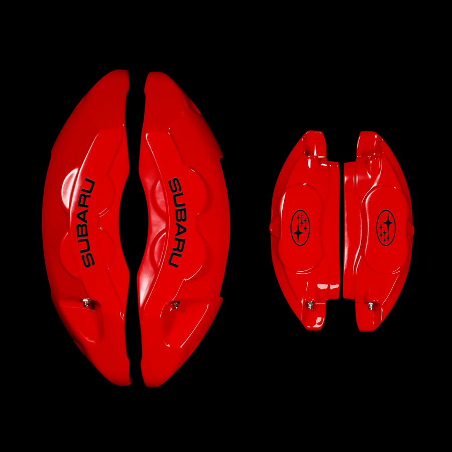 Custom Brake Caliper Covers for Subaru in Red Color – Set of 4 + Warranty