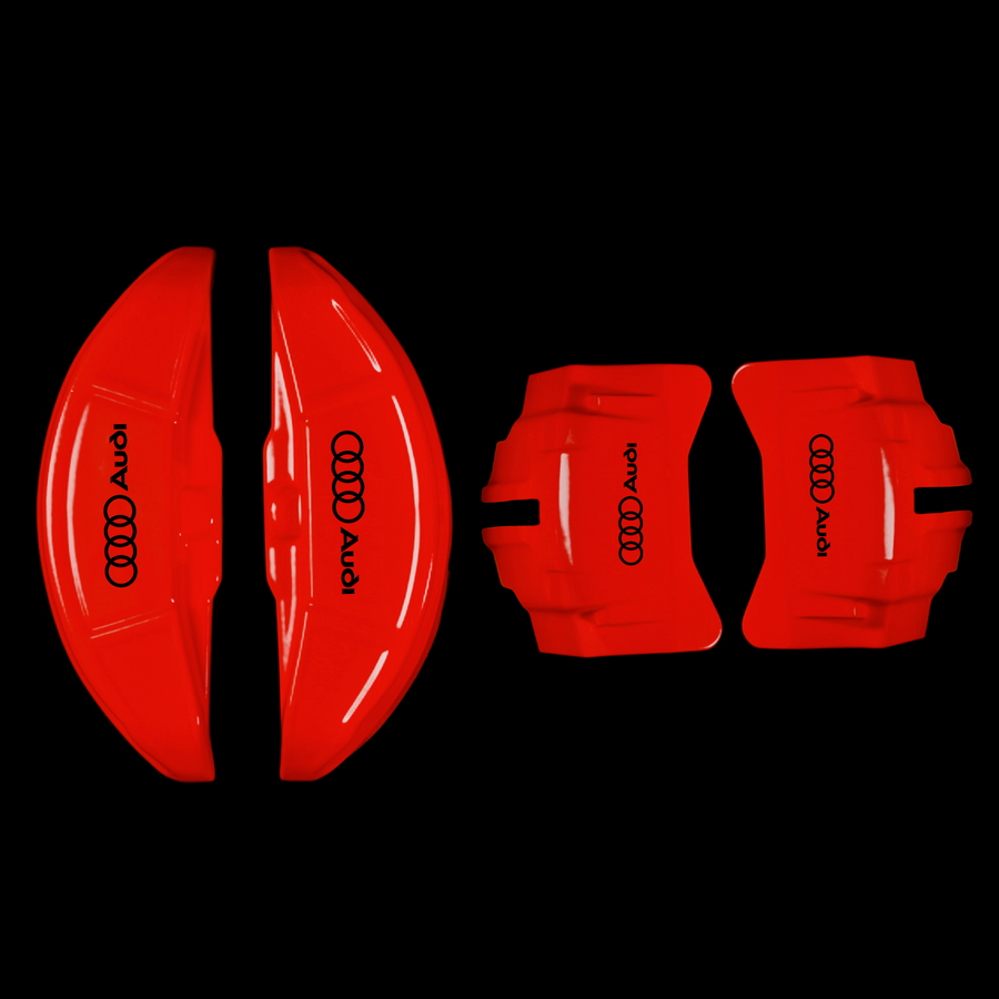 Custom Brake Caliper Covers for Audi in Red Color – Set of 4 + Warranty