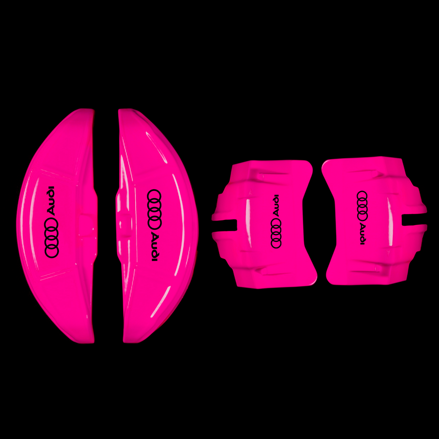 Custom Brake Caliper Covers for Audi in Fuchsia Color – Set of 4 + Warranty