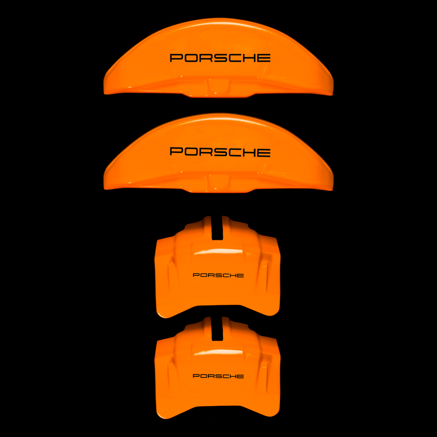Custom Brake Caliper Covers for Porsche in Orange Color – Set of 4 + Warranty