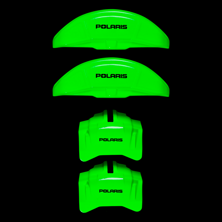 Custom Brake Caliper Covers for Polaris in Green Color – Set of 4 + Warranty