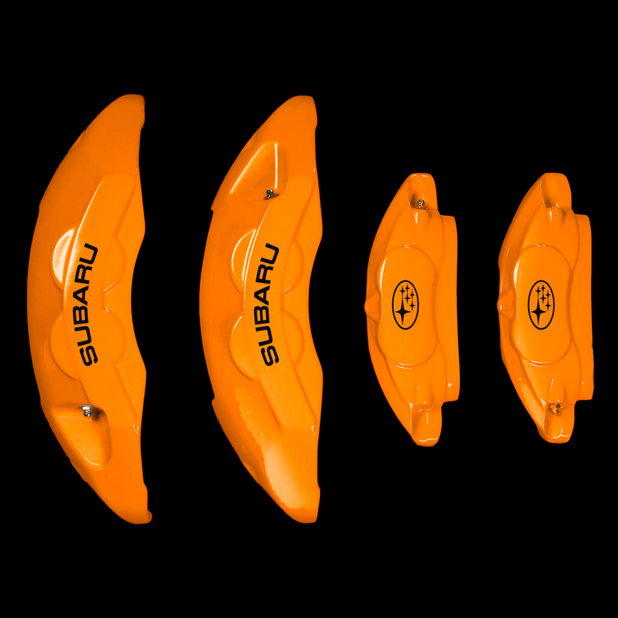 Custom Brake Caliper Covers for Subaru in Orange Color – Set of 4 + Warranty