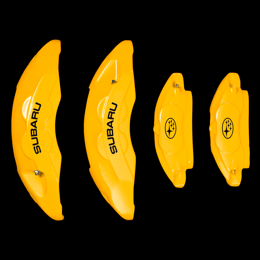 Custom Brake Caliper Covers for Subaru in Yellow Color – Set of 4 + Warranty