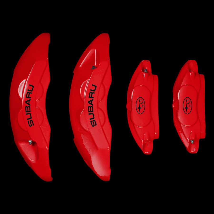 Custom Brake Caliper Covers for Subaru in Red Color – Set of 4 + Warranty
