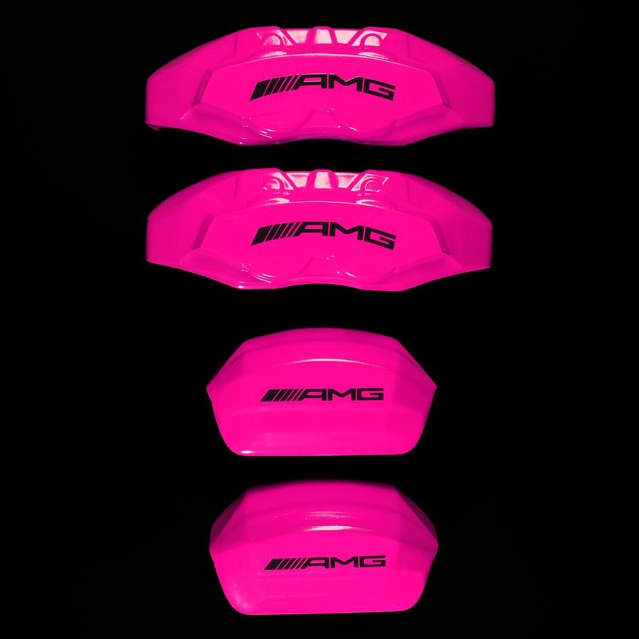 Brake Caliper Covers for Mercedes-Benz C43 2015-2018 – AMG Style in Fuchsia Color – Set of 4 + Warranty