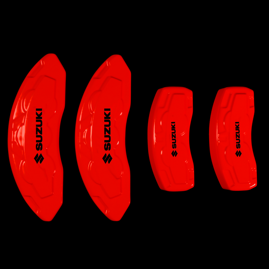 Custom Brake Caliper Covers for Suzuki in Red Color – Set of 4 + Warranty