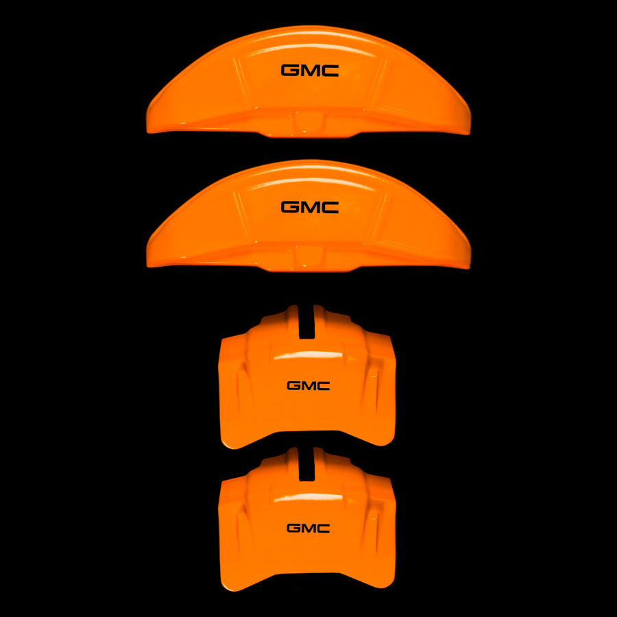 Custom Brake Caliper Covers for GMC in Orange Color – Set of 4 + Warranty