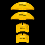 Custom Brake Caliper Covers for Audi in Yellow Color – Set of 4 + Warranty