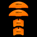 Custom Brake Caliper Covers for Audi in Orange Color – Set of 4 + Warranty