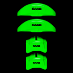 Custom Brake Caliper Covers for Saab in Green Color – Set of 4 + Warranty