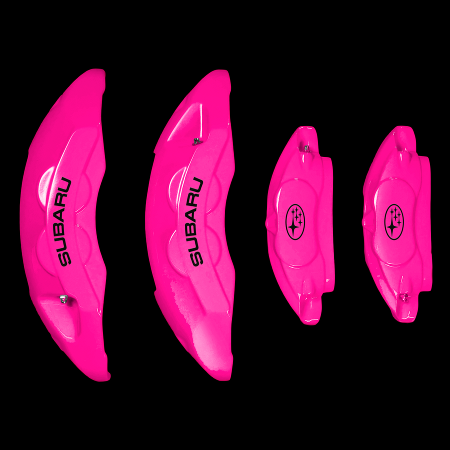 Custom Brake Caliper Covers for Subaru in Fuchsia Color – Set of 4 + Warranty
