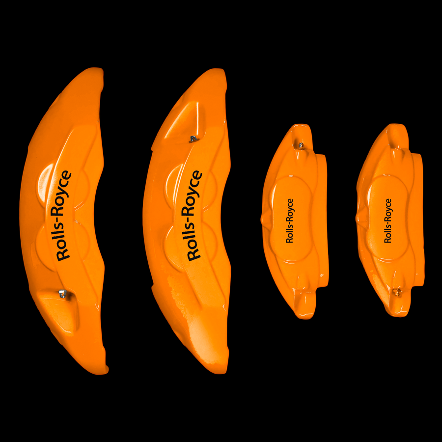 Custom Brake Caliper Covers for Rolls-Royce in Orange Color – Set of 4 + Warranty
