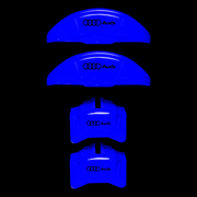 Custom Brake Caliper Covers for Audi in Blue Color – Set of 4 + Warranty