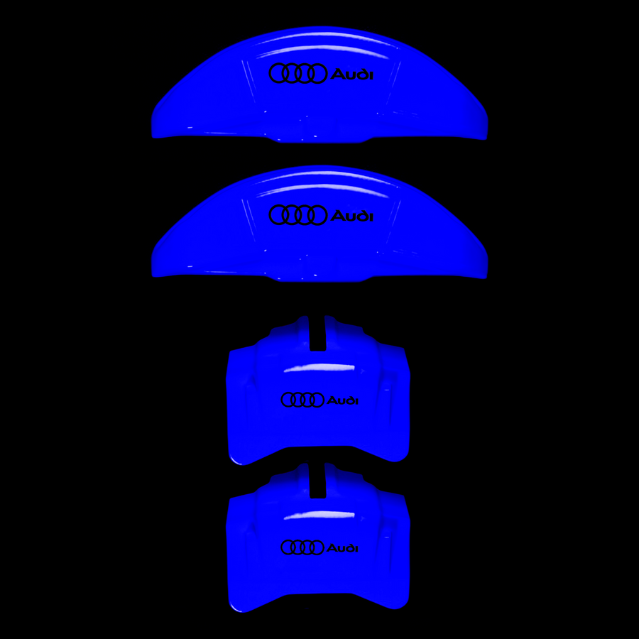 Custom Brake Caliper Covers for Audi in Blue Color – Set of 4 + Warranty