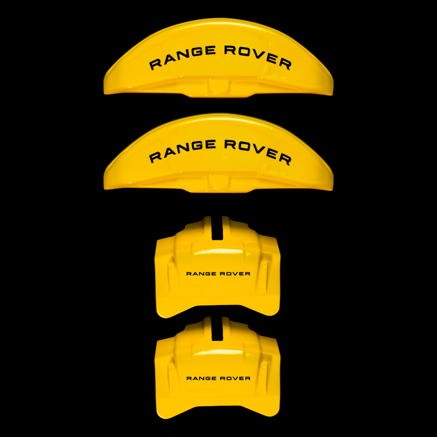 Custom Brake Caliper Covers for Land Rover in Yellow Color – Set of 4 + Warranty