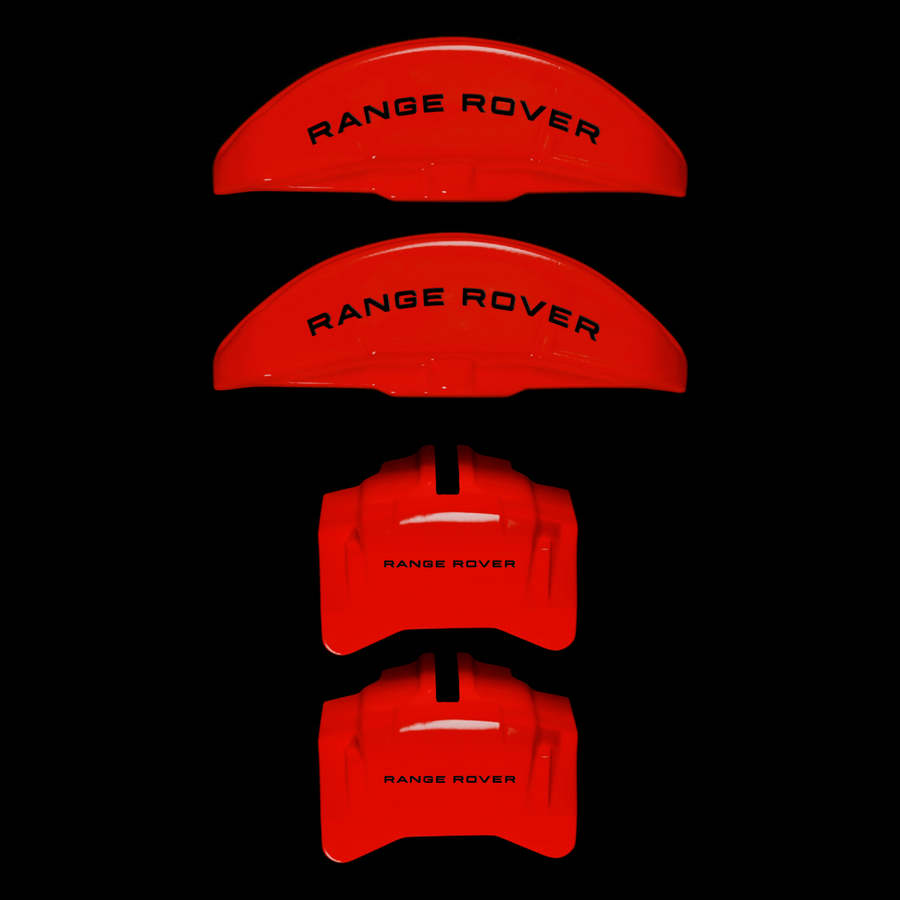 Custom Brake Caliper Covers for Land Rover in Red Color – Set of 4 + Warranty