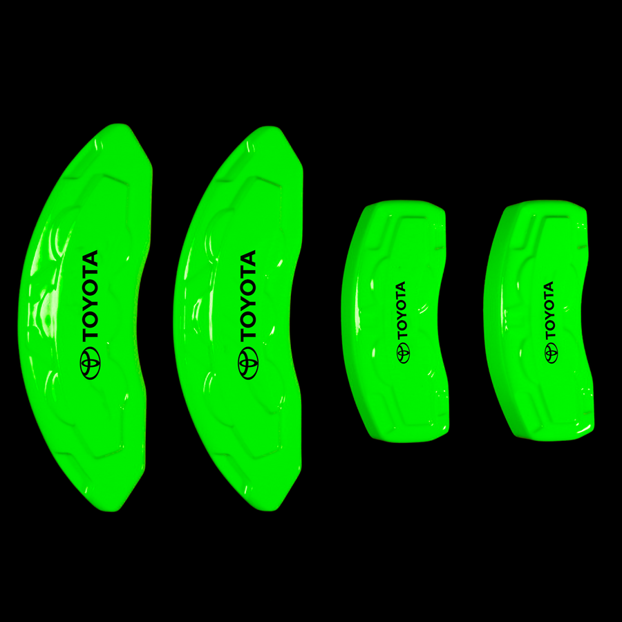 Custom Brake Caliper Covers for Toyota in Green Color – Set of 4 + Warranty