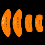 Custom Brake Caliper Covers for Lincoln in Orange Color – Set of 4 + Warranty