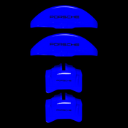 Custom Brake Caliper Covers for Porsche in Blue Color – Set of 4 + Warranty