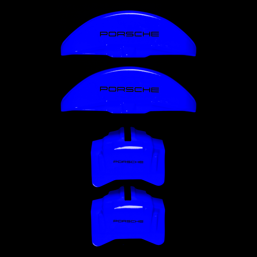 Custom Brake Caliper Covers for Porsche in Blue Color – Set of 4 + Warranty