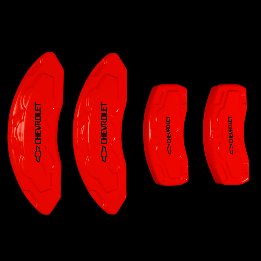 Custom Brake Caliper Covers for Chevrolet in Red Color – Set of 4 + Warranty