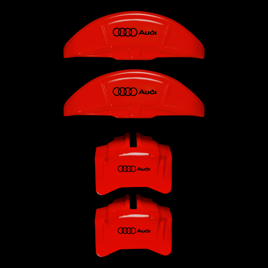 Custom Brake Caliper Covers for Audi in Red Color – Set of 4 + Warranty