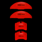 Custom Brake Caliper Covers for Audi in Red Color – Set of 4 + Warranty