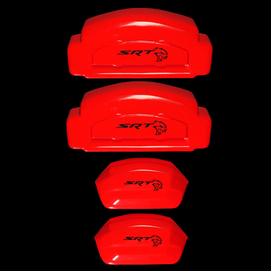 Brake Caliper Covers for Jeep Grand Cherokee 2014-2022 – SRT Style in Red Color – Set of 4 + Warranty