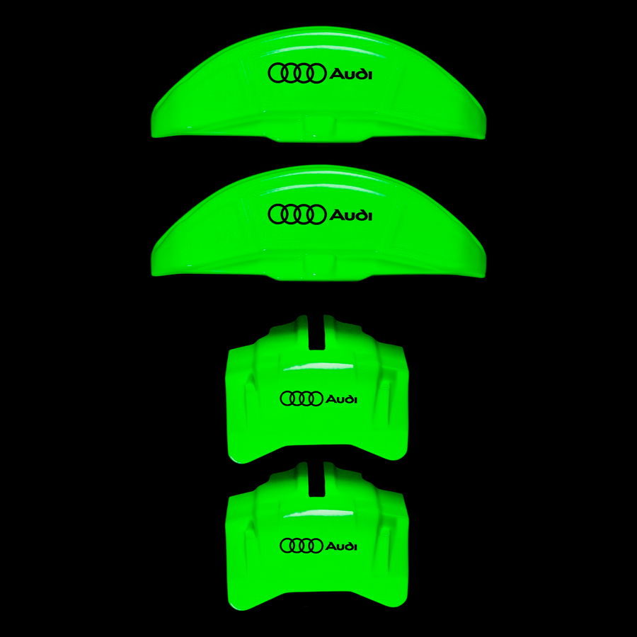 Custom Brake Caliper Covers for Audi in Green Color – Set of 4 + Warranty