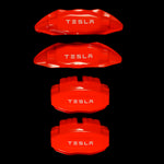 Brake Caliper Covers for Tesla Model X 2021-2023 in Red Color – Set of 4 + Warranty