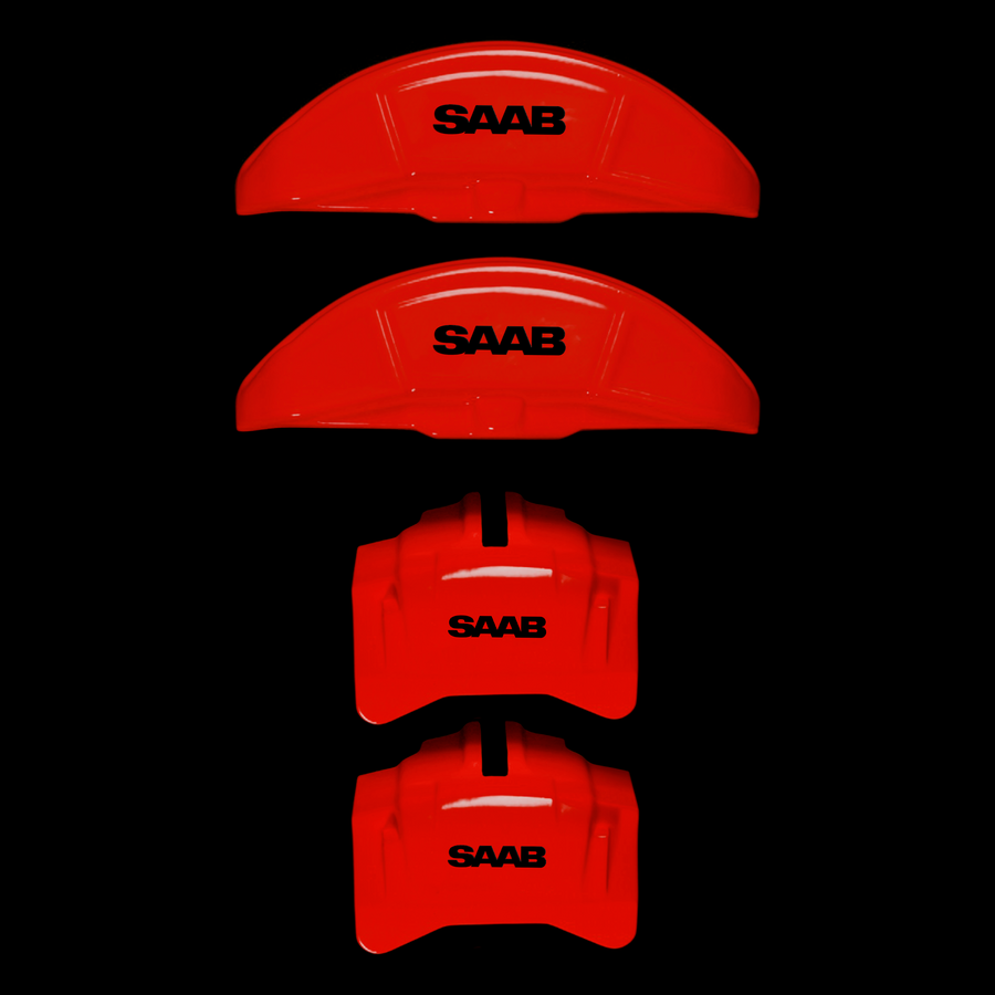 Custom Brake Caliper Covers for Saab in Red Color – Set of 4 + Warranty