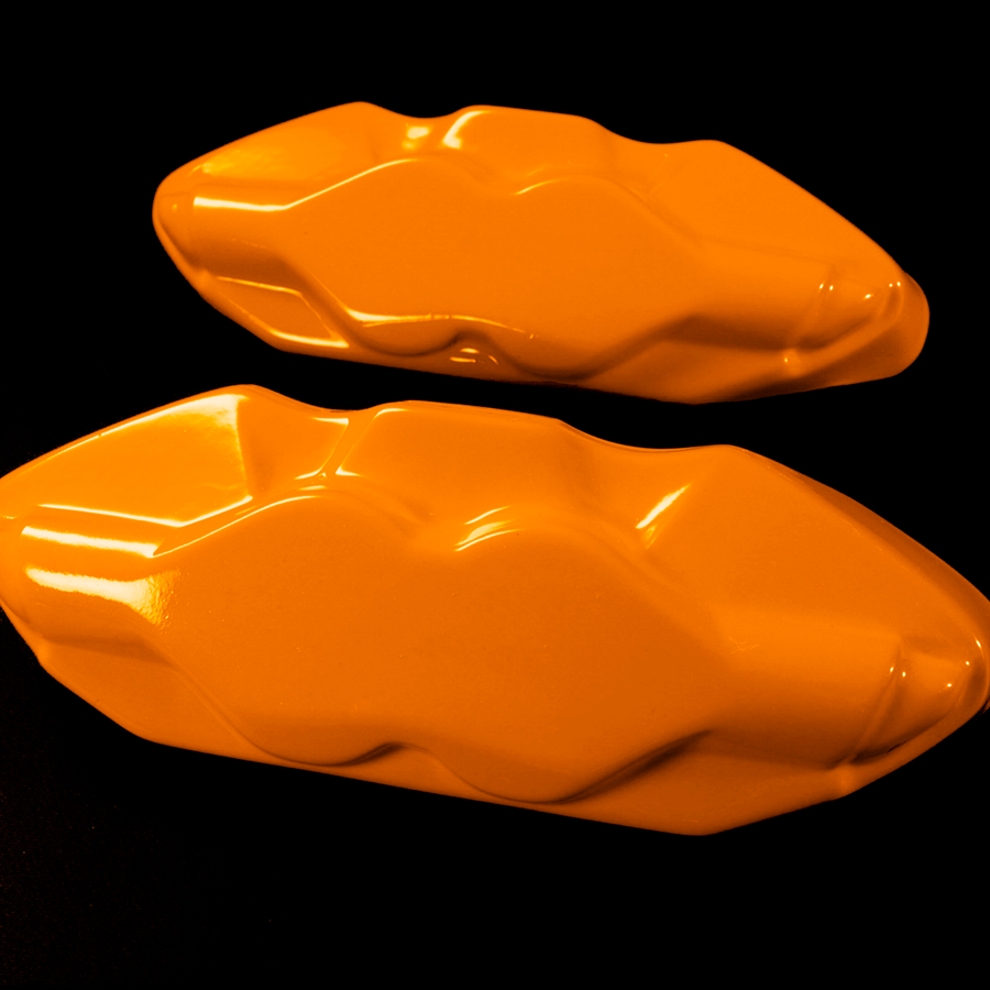 Custom Brake Caliper Covers for Cadillac in Orange Color – Set of 4 + Warranty