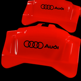 Custom Brake Caliper Covers for Audi in Red Color – Set of 4 + Warranty