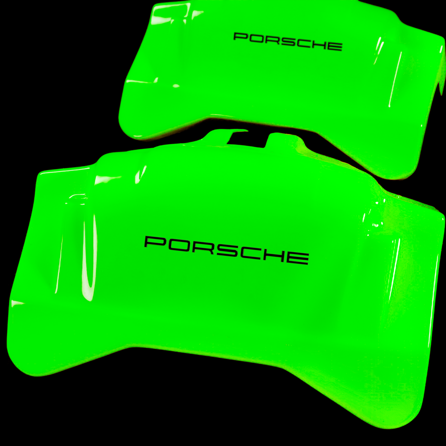Custom Brake Caliper Covers for Porsche in Green Color – Set of 4 + Warranty
