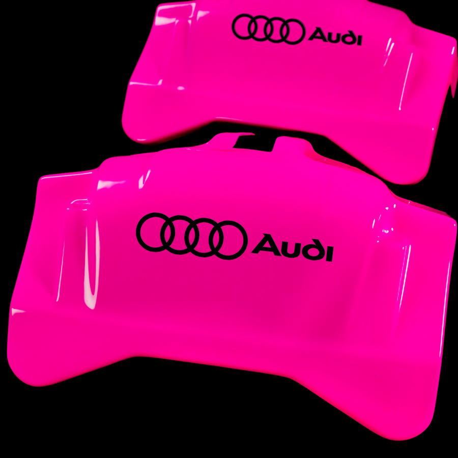 Custom Brake Caliper Covers for Audi in Fuchsia Color – Set of 4 + Warranty