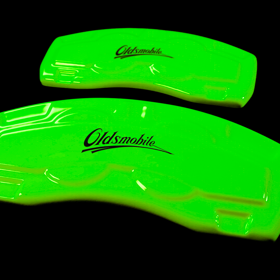 Custom Brake Caliper Covers for Oldsmobile in Green Color – Set of 4 + Warranty