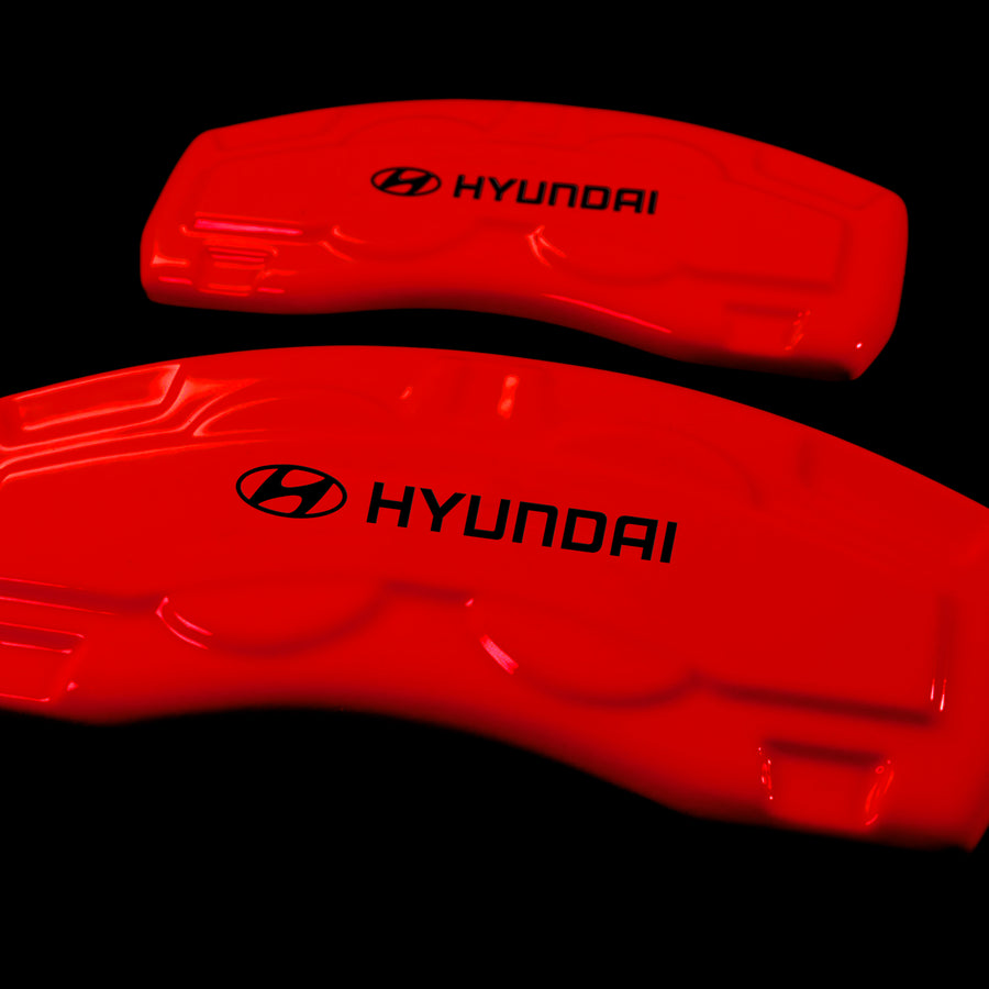 Custom Brake Caliper Covers for Hyundai in Red Color – Set of 4 + Warranty