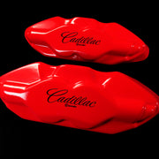 Custom Brake Caliper Covers for Cadillac in Red Color – Set of 4 + Warranty
