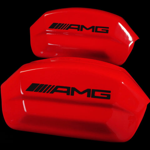 REAR ONLY Brake Caliper Covers for Mercedes-Benz C43 2015-2018 – AMG Style in Red Color – Set of 4 + Warranty (Copy)