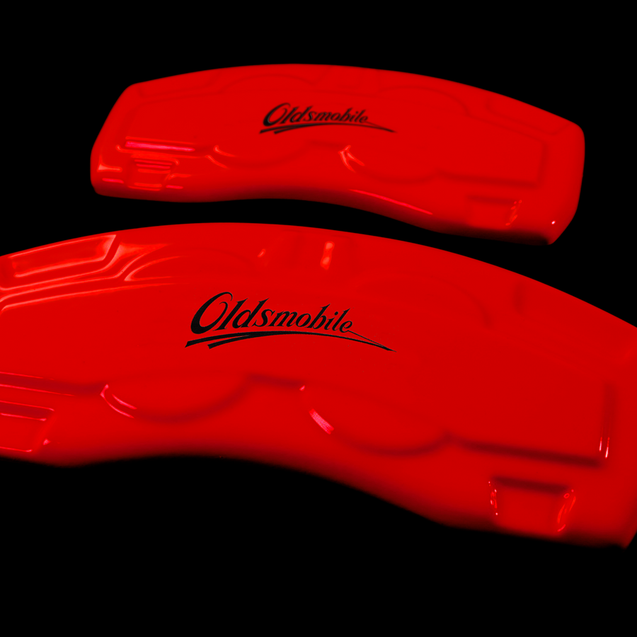 Custom Brake Caliper Covers for Oldsmobile in Red Color – Set of 4 + Warranty