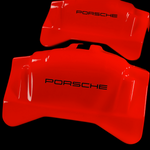 Custom Brake Caliper Covers for Porsche in Red Color – Set of 4 + Warranty