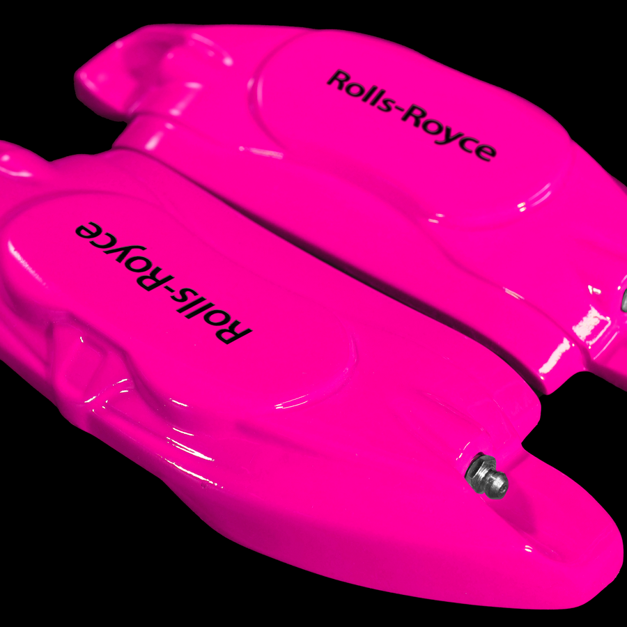 Custom Brake Caliper Covers for Rolls-Royce in Fuchsia Color – Set of 4 + Warranty