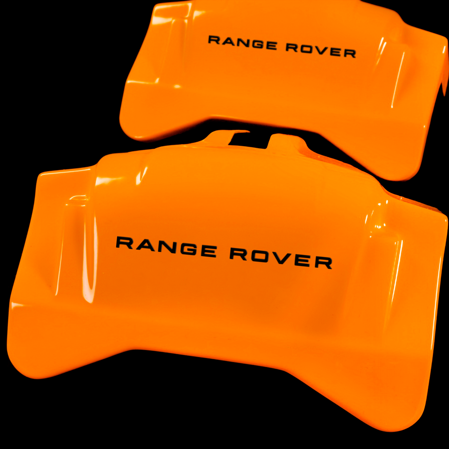 Custom Brake Caliper Covers for Land Rover in Orange Color – Set of 4 + Warranty