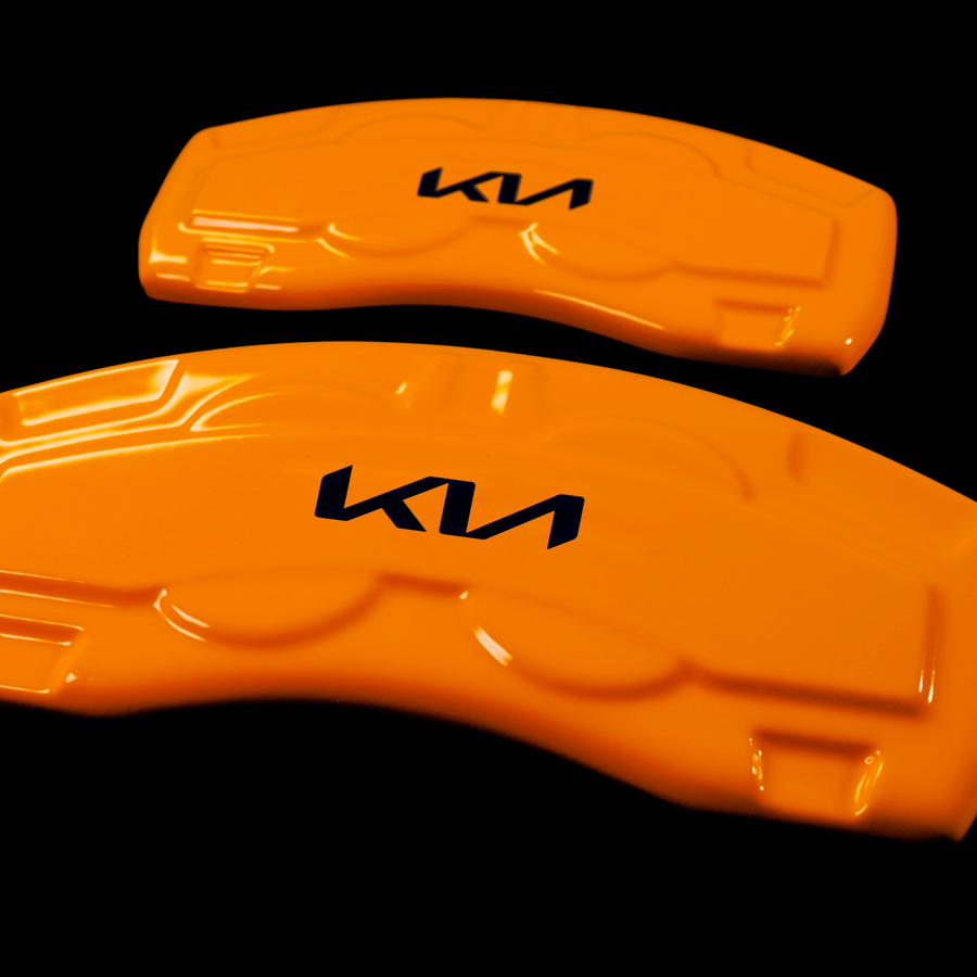 Custom Brake Caliper Covers for Kia in Orange Color – Set of 4 + Warranty