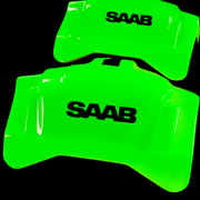 Custom Brake Caliper Covers for Saab in Green Color – Set of 4 + Warranty
