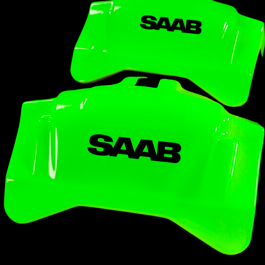 Custom Brake Caliper Covers for Saab in Green Color – Set of 4 + Warranty